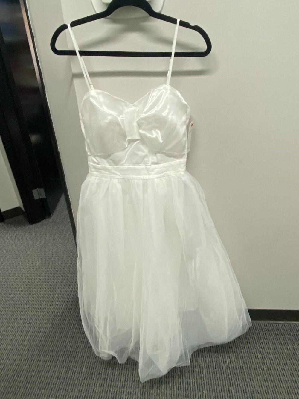Aura White Tulle Midi Dress Retro Style Size M